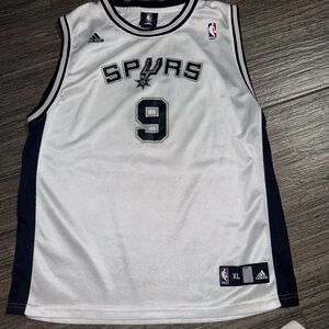 Adidas Spurs White and Black Jersey Tony Parker xl